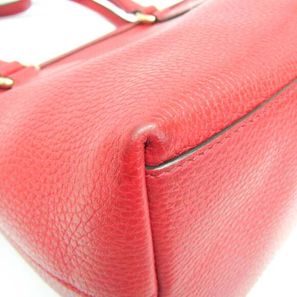 Gucci Interlocking G 449659 Women's Leather Handbag,Shoulder Bag Red Color - Picture 4 of 15